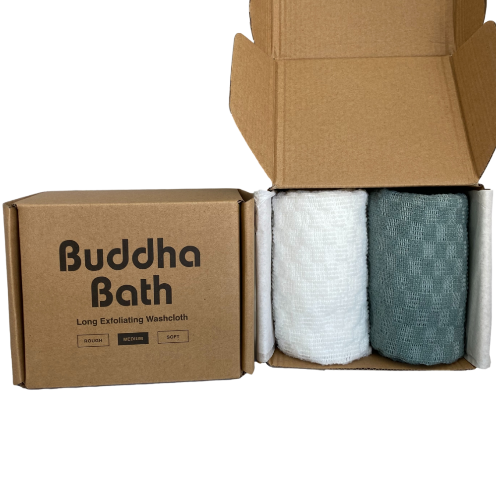 NEW Buddha Bath Extra Long Medium Exfoliate Washcloth