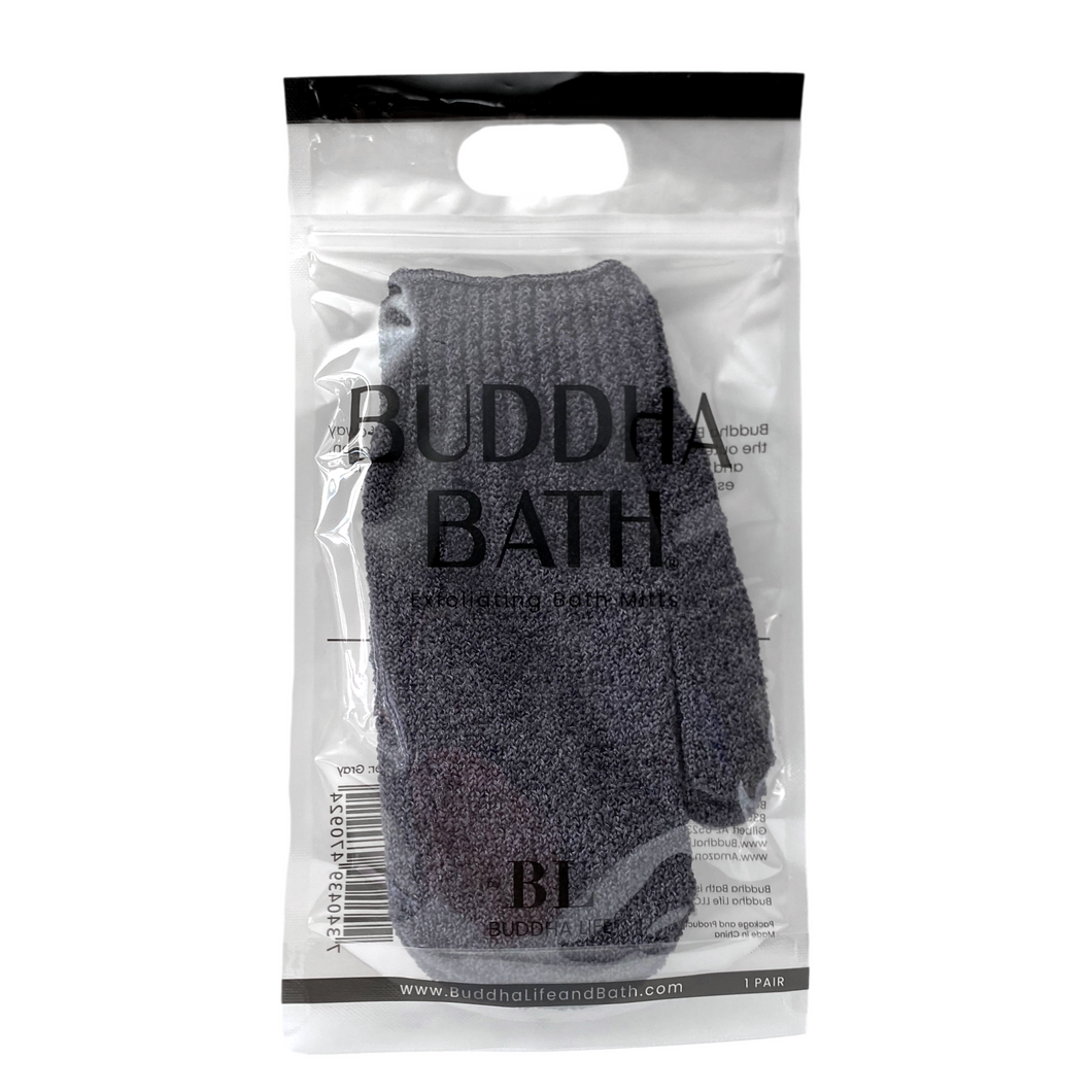 Buddha Bath Mitt  Gray